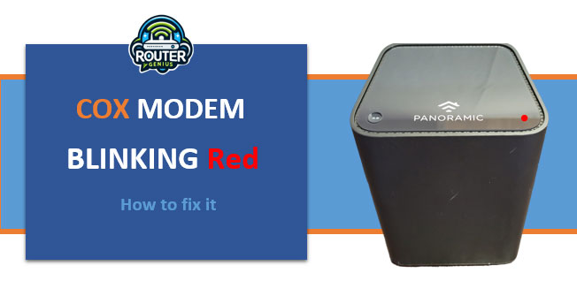 Cox modem blinking red