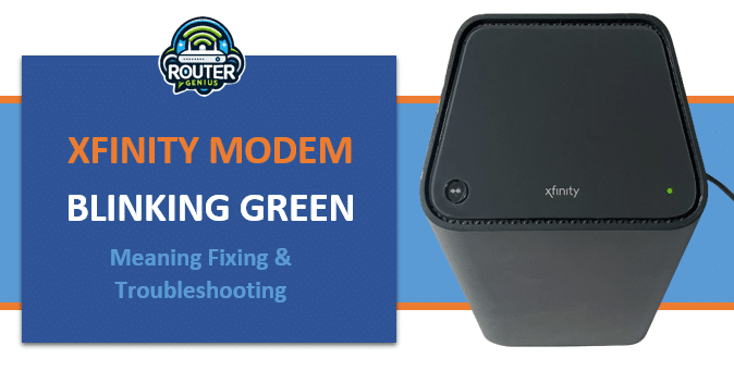 xfinity modem blinking green