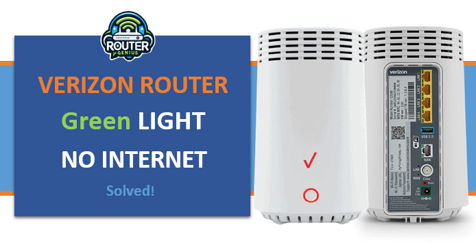 verizon router green light no internet